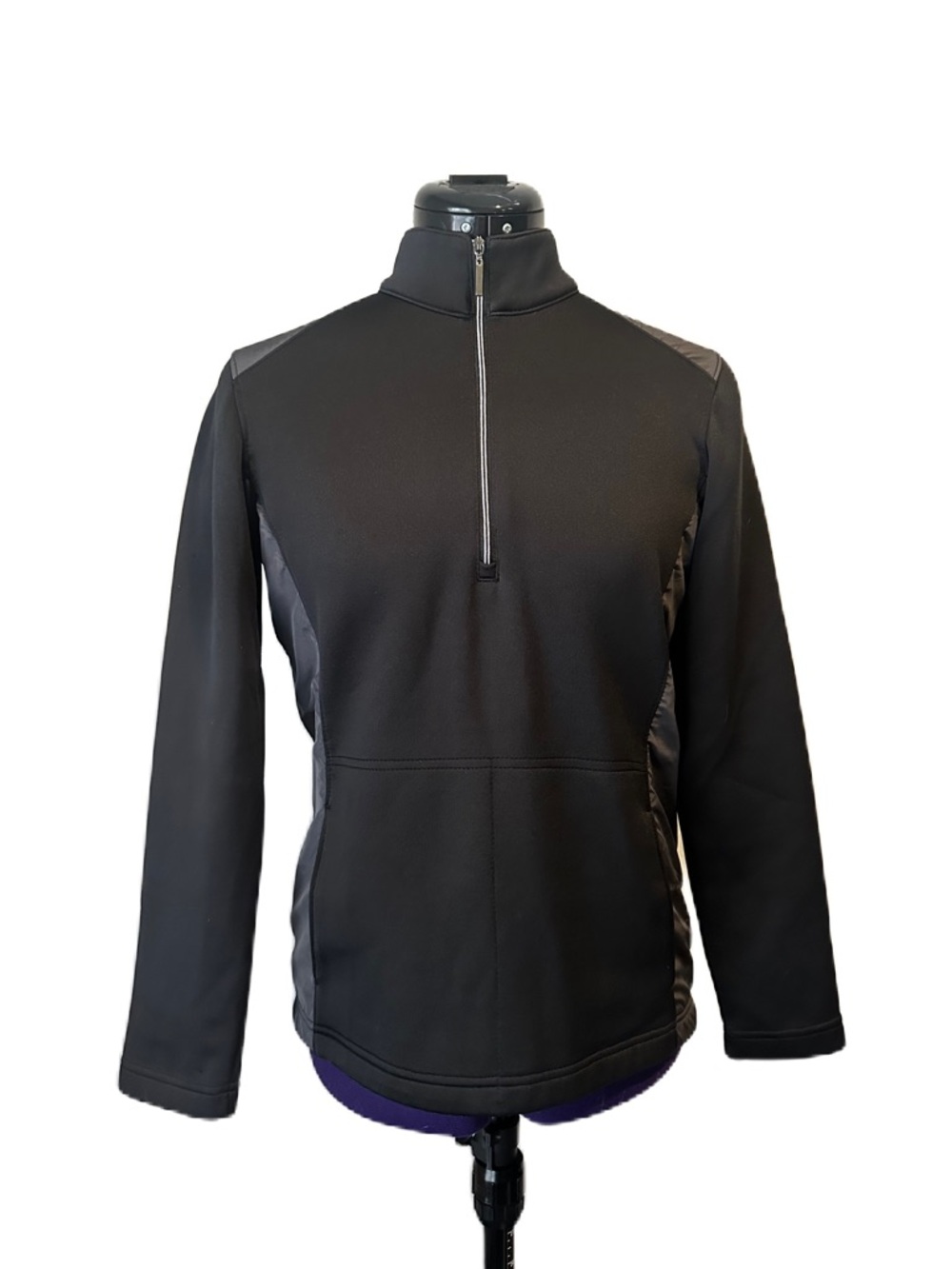 Aspire Black Gray Workout Athletic Running Sweater